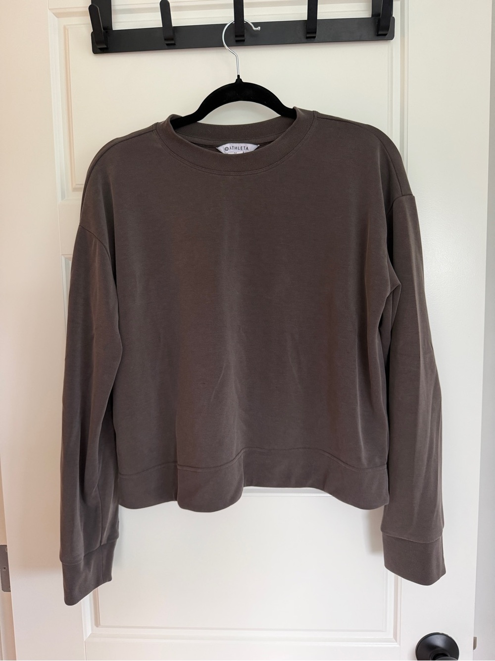 Athleta Relaxed Crewneck Sweatshirt in Brown